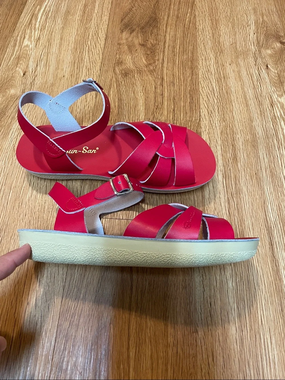 Sun-San Swimmer Sandal in Red Size 4 by Hoy Shoe